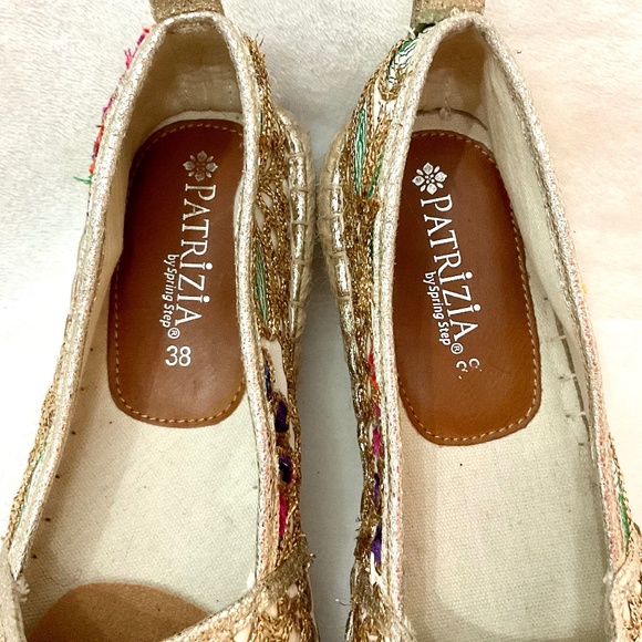 PATRIZIA by Spring step- “Maylis” Embroidered Canvas Espadrille Slip On Size 38 - Picture 13 of 16